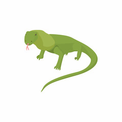 Lizard icon, cartoon style