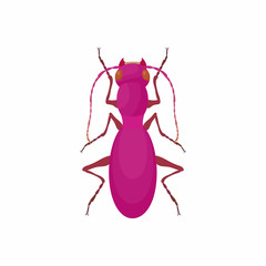Bug icon, cartoon style