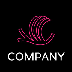 Vector sign bird in flight , in linear style