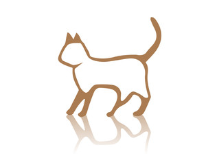 Modern Pet Logo - Kitten Care Symbol