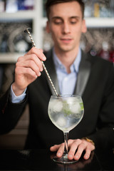 Bartender making a Cocktail