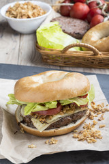 Burger with ingridients