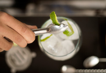 Bartender making a Cocktail