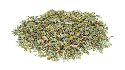 Portion of damiana leaf isolated on a white background