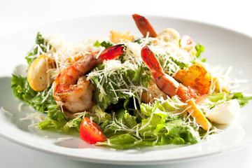 Caesar Salad with Shrimp