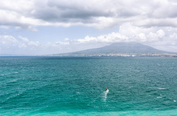 View of Naples and Vesuvius from Sorrento