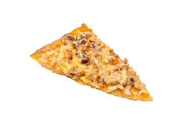 piece of pizza isolated on white