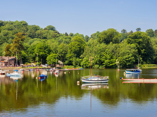 Fototapeta na wymiar Beautiful summers day at Rudyard Lake, Rudyard, Leek Staffordshire, UK