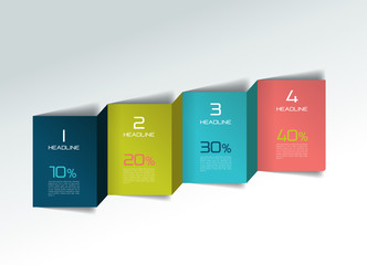 Option step by step schedule, tab, banner. Minimalistic vector design infographic.