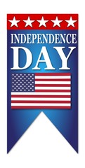 USA Independence Day Banner on white background