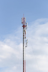 Antenna for Telephone communications in bright sky day time.