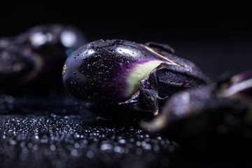 Eggplant, food, close-up, macro.