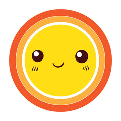 Cute Colorful Sun icon. vector design element.