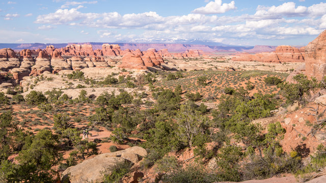 Hikers on the Elephant Hill/Chesler Park Trail, Canyonlands Nati