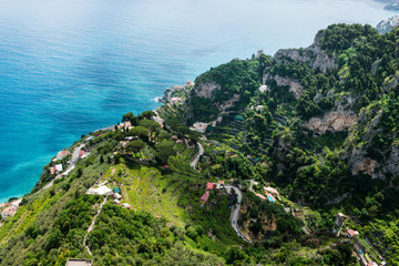Fototapeta na wymiar Scenic picture-postcard view of Amalfi coast