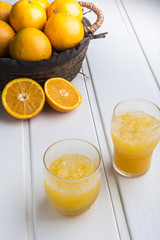 Orange juice ice