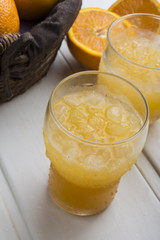 Orange juice ice