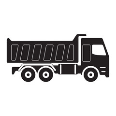 Dump truck icon. Vector Illustration.