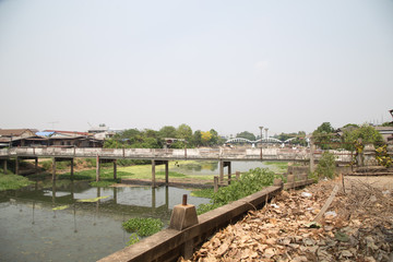 Fototapeta na wymiar Ping River side in Lampang City Thailand 
