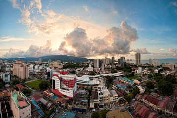 Fototapeta na wymiar Beautiful Sunrise and Sunset in George Town, Penang, Malaysia