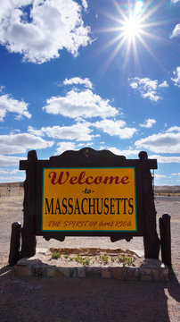 Welcome to Massachusetts state concept