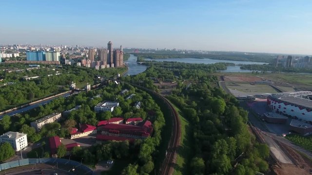 Moscow suburb. The view from the bird's flight