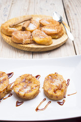 plate with torrijas, typical spanish