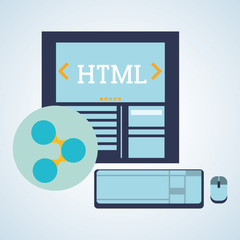 Blogging design. social media icon. Isolated illustration , vector