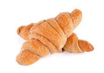Croissant on white background