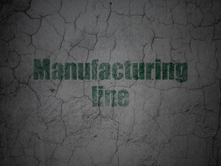 Manufacuring concept: Manufacturing Line on grunge wall background