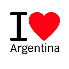 i love Argentina lettering illustration design with sign