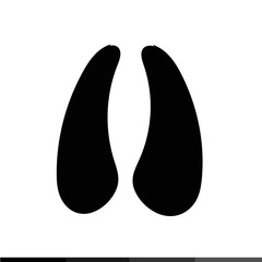 Animal footprint icon Illustration design