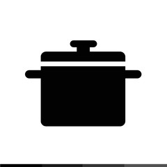 Saucepan icon, Kitchen pan icon Illustration design