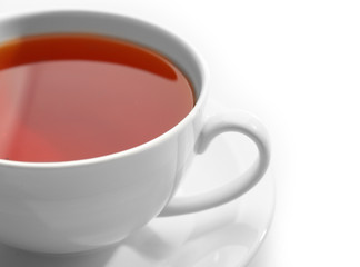Cup of tea isolated on white background