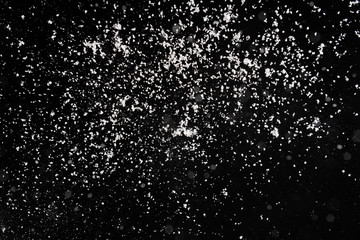 Snow flakes on dark background