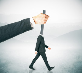 Lever-headed businessman