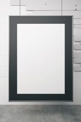 White frame with black edging