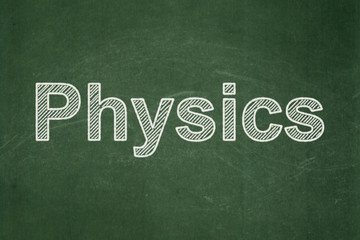 Obraz premium Education concept: Physics on chalkboard background