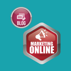 Marketing online design. ecommerce icon. Isolated illustration , vector