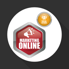 Marketing online design. ecommerce icon. Isolated illustration , vector