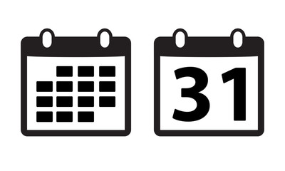 Calendar icon or sign. Vector illustration.