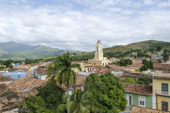 Panoramic view of Trinidad, Cuba. City of Trinidad is a UNESCO World Heritage Site