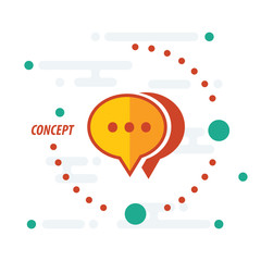 yellow color bubbles talk and shadow concept