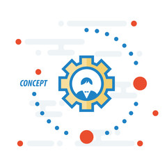 settings and man concept