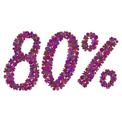 Eighty percent made of flowers