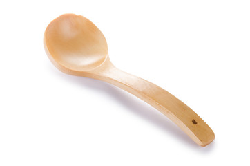 Wooden spoon isolated on white
