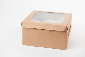 Recycle cake box on white background