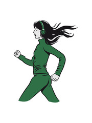 Fototapeta na wymiar walking jogging female sport