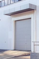 Obraz na płótnie Canvas cargo gate in an industrial building