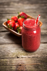 Fresh strawberry smoothie